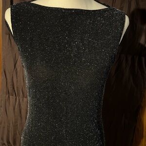Apostrophe Shimmering Black sleeveless top